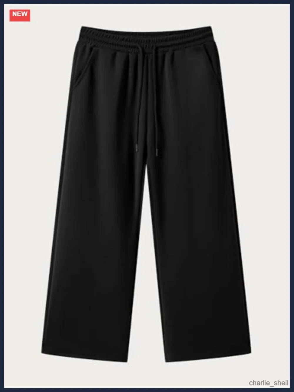 Men's Wide Leg Sweatpants Lightweight Travel Lounge Pants with Pockets